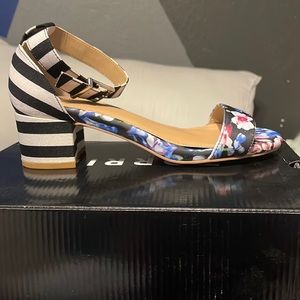 Torrid floral black and white heels